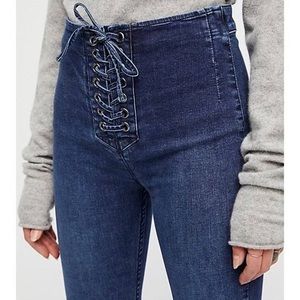 Free People Tie Front Jeans